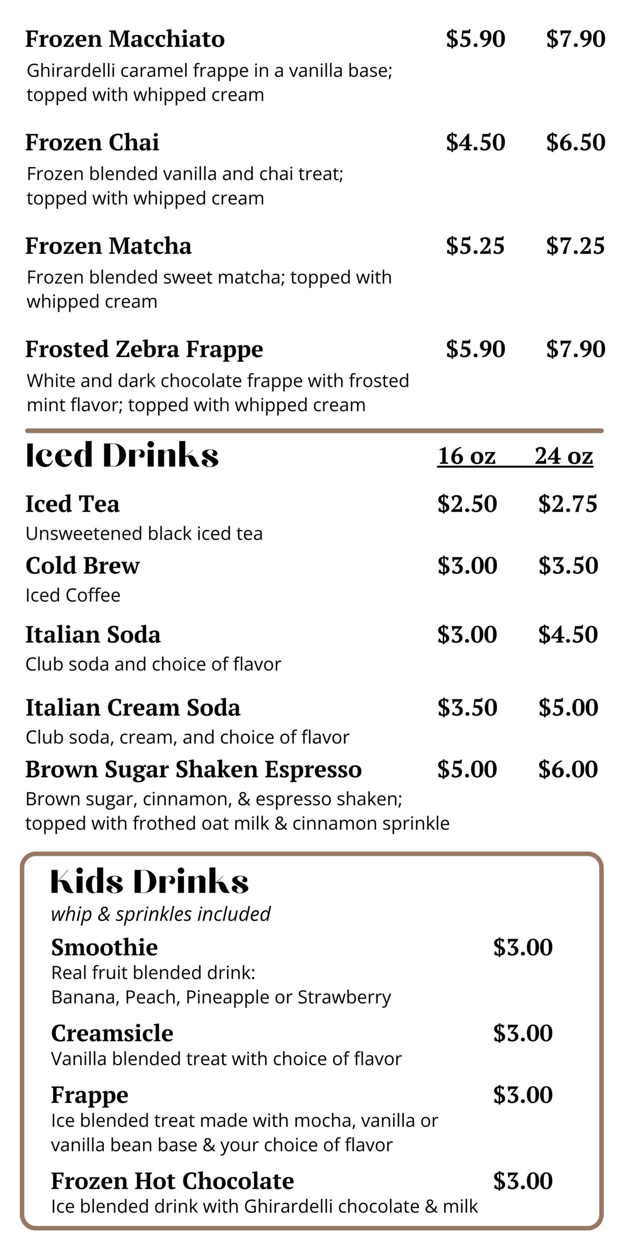 coffee near me, coffee in Reed City, coffee in Falmouth, coffee menu, coffee, The Bridge