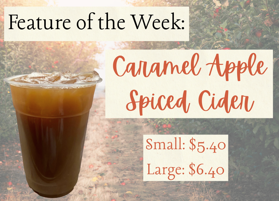 coffee near me, fall drinks, apple cider, cider